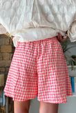 Nonni Gingham City Short Sherbet Coral